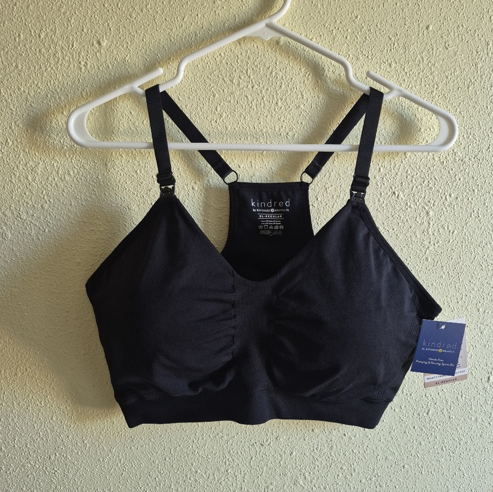 Kindred Nursing And Pumping Bra XL Black